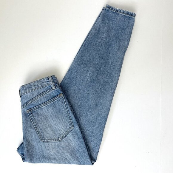 We Wore What Women's High Rise Boyfriend Jeans Taper Leg Light Wash size 25 - Picture 10 of 10